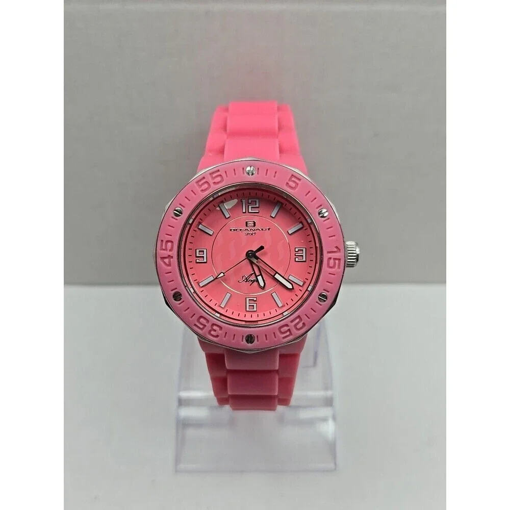 Oceanaut Acqua OC0212 Pink Womens Sport Watch 40mm Silicone Strap New Battery WR